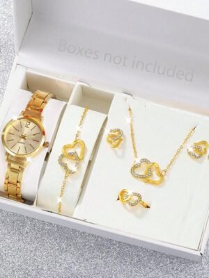montre gourmette chaîne & boucles d'oreille